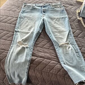 MOTHER Light Blue Distressed Women’s Jeans